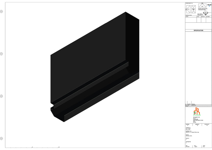 Aluminium Fascia Board Stopend - Type 9 - 300mm - Right Side