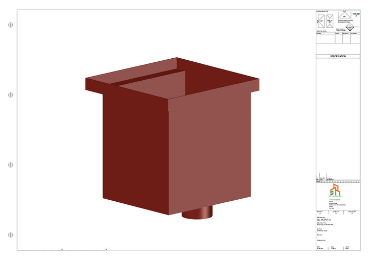Aluminium Hoppers - Type 1 - 76 Sq