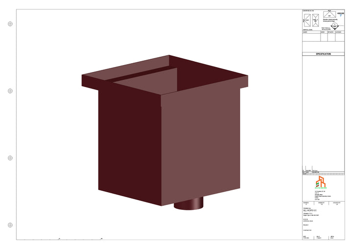 Aluminium Hoppers - Type 1 - 152 Sq