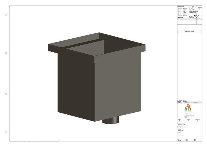 Aluminium Hoppers - Type 1 - 152 Sq