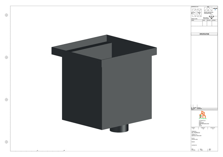 Aluminium Hoppers - Type 1 - 76 Sq