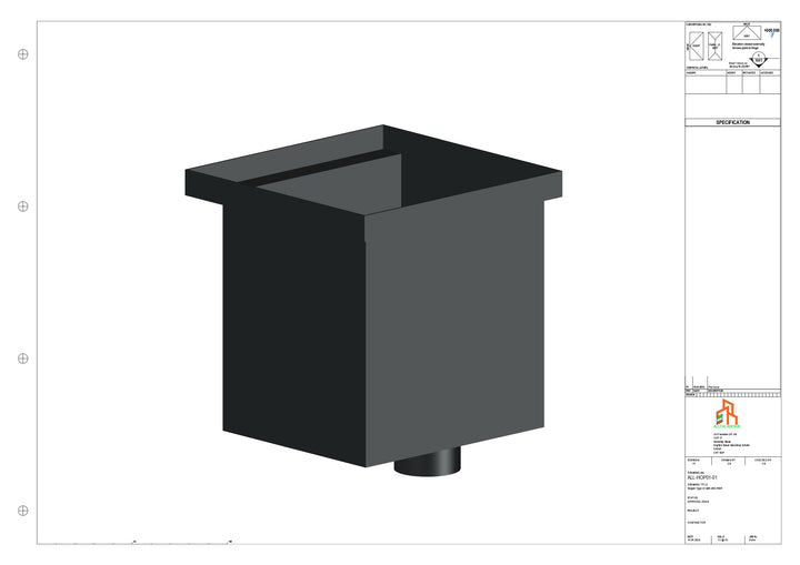 Aluminium Hoppers - Type 1 - 152 Dia
