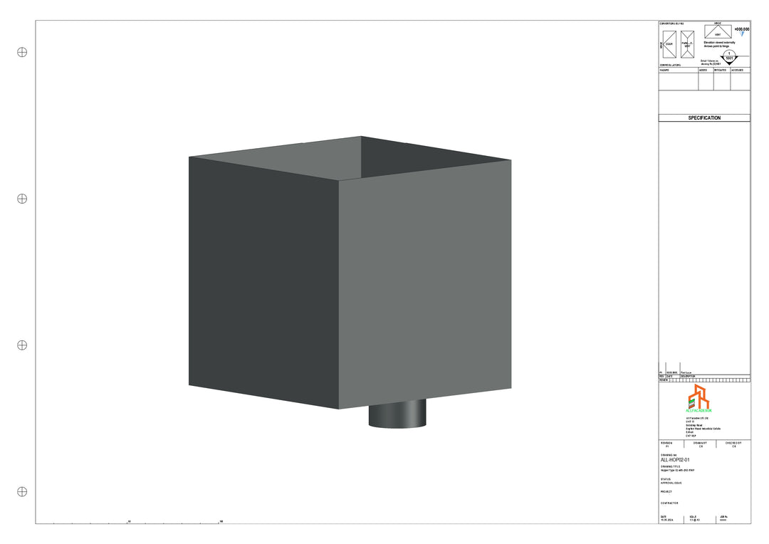 Aluminium Hoppers - Type 2 - 63 Dia