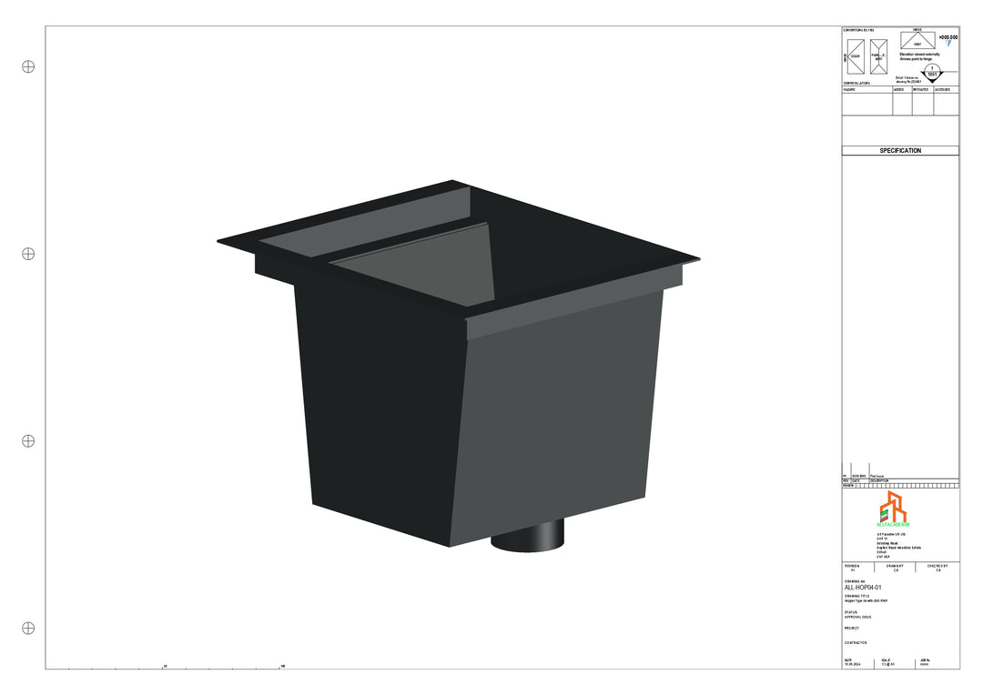 Aluminium Hoppers - Type 4 - 63 Sq