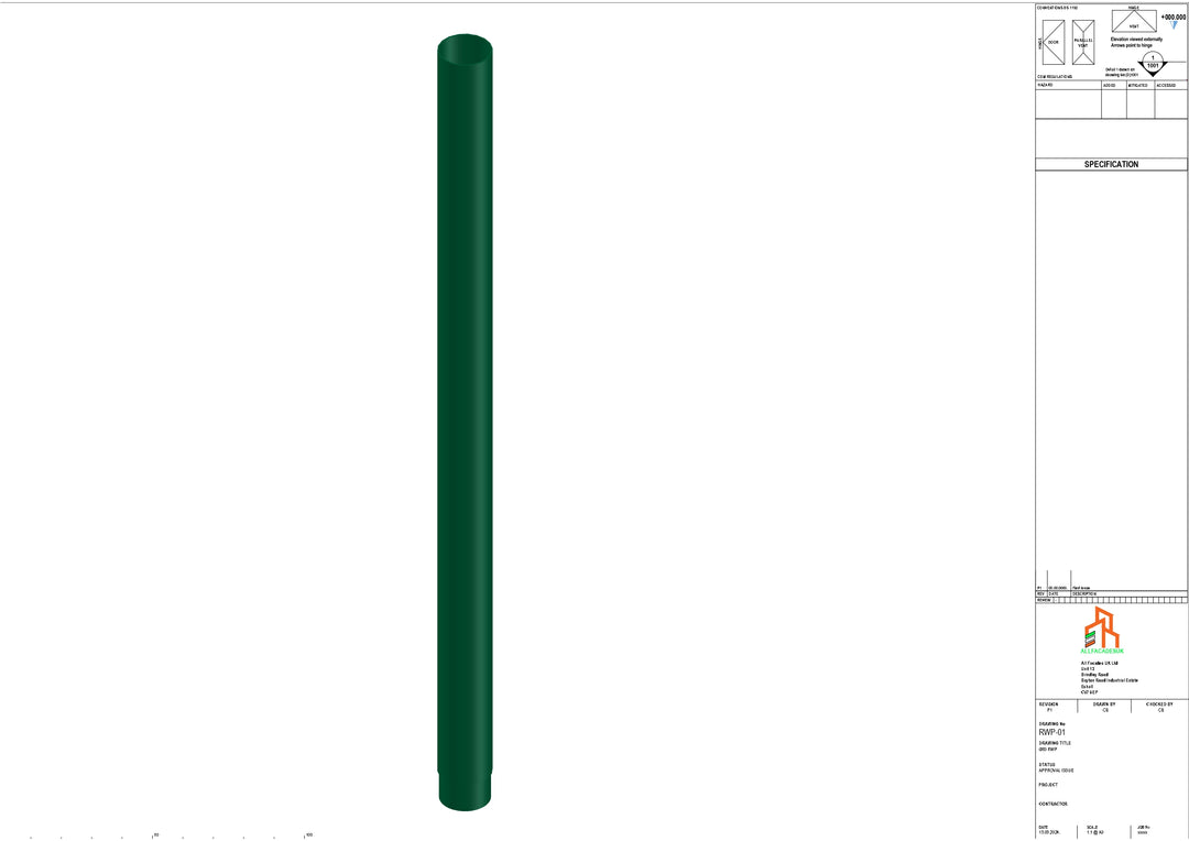 Aluminium Dia Gutter - Type 1 - 3M Length