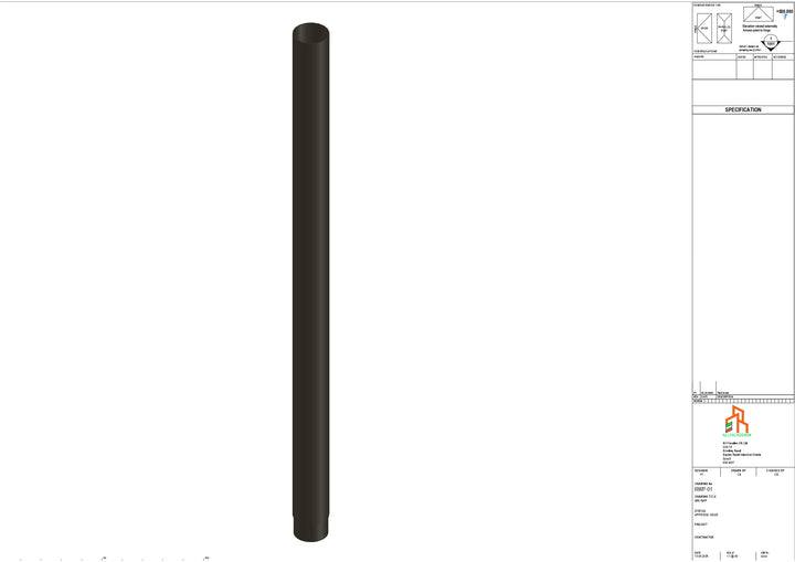Aluminium Dia Gutter - Type 1 - 3M Length