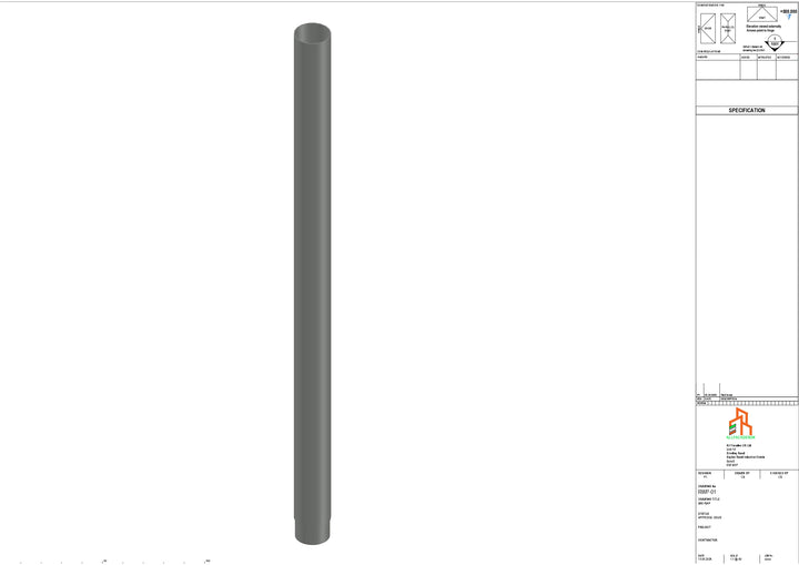 Aluminium Dia Gutter - Type 1 - 3M Length