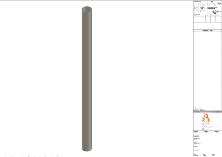 Aluminium Dia Gutter - Type 1 - 3M Length