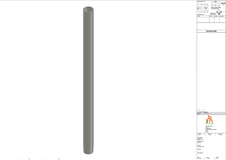Aluminium Dia Gutter - Type 1 - 3M Length