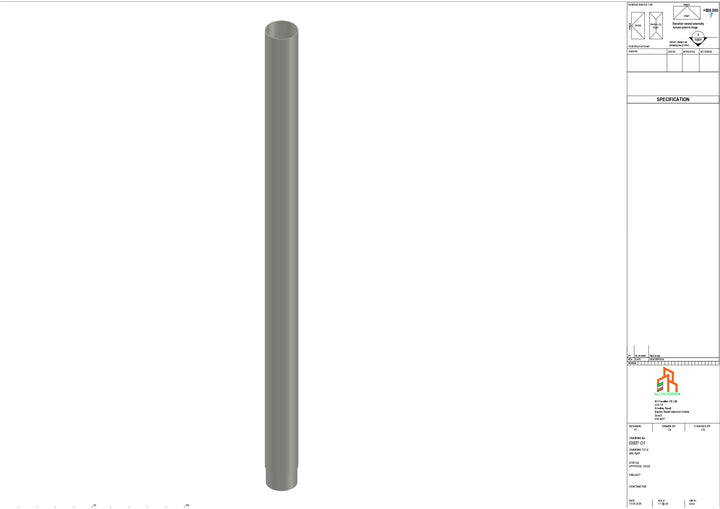 Aluminium Dia Gutter - Type 1 - 3M Length