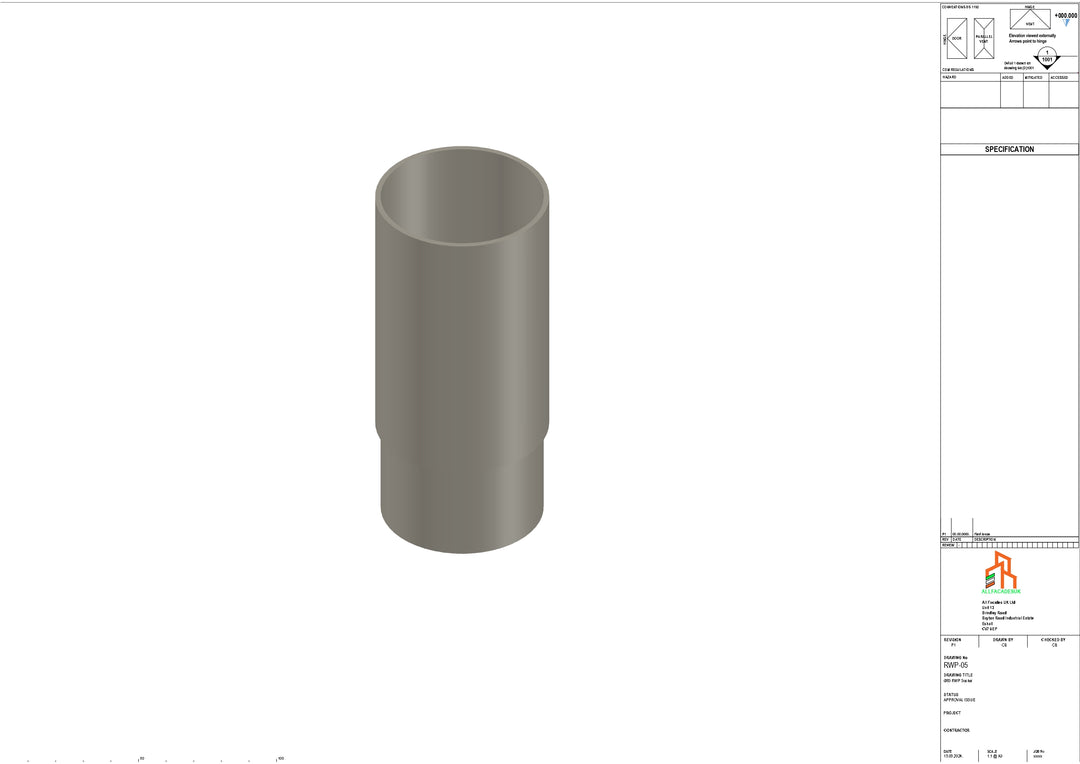 Aluminium Dia Gutter - Type 1 - Socket