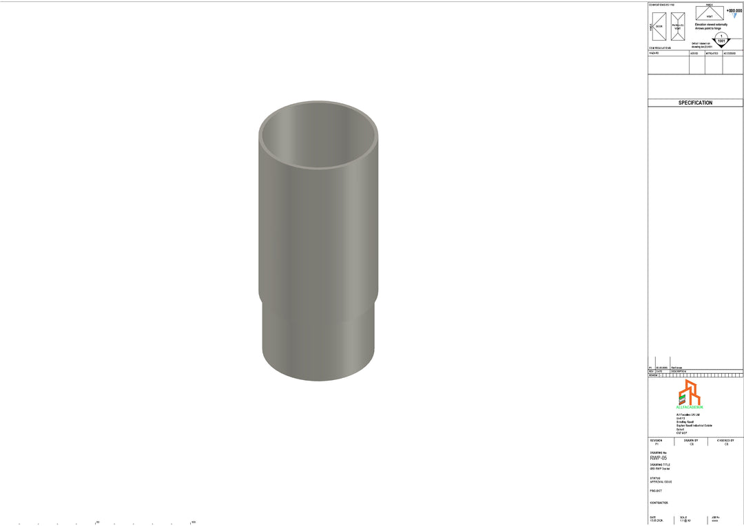 Aluminium Dia Gutter - Type 1 - Socket