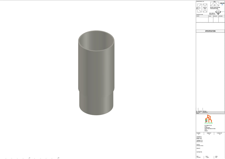 Aluminium Dia Gutter - Type 1 - Socket