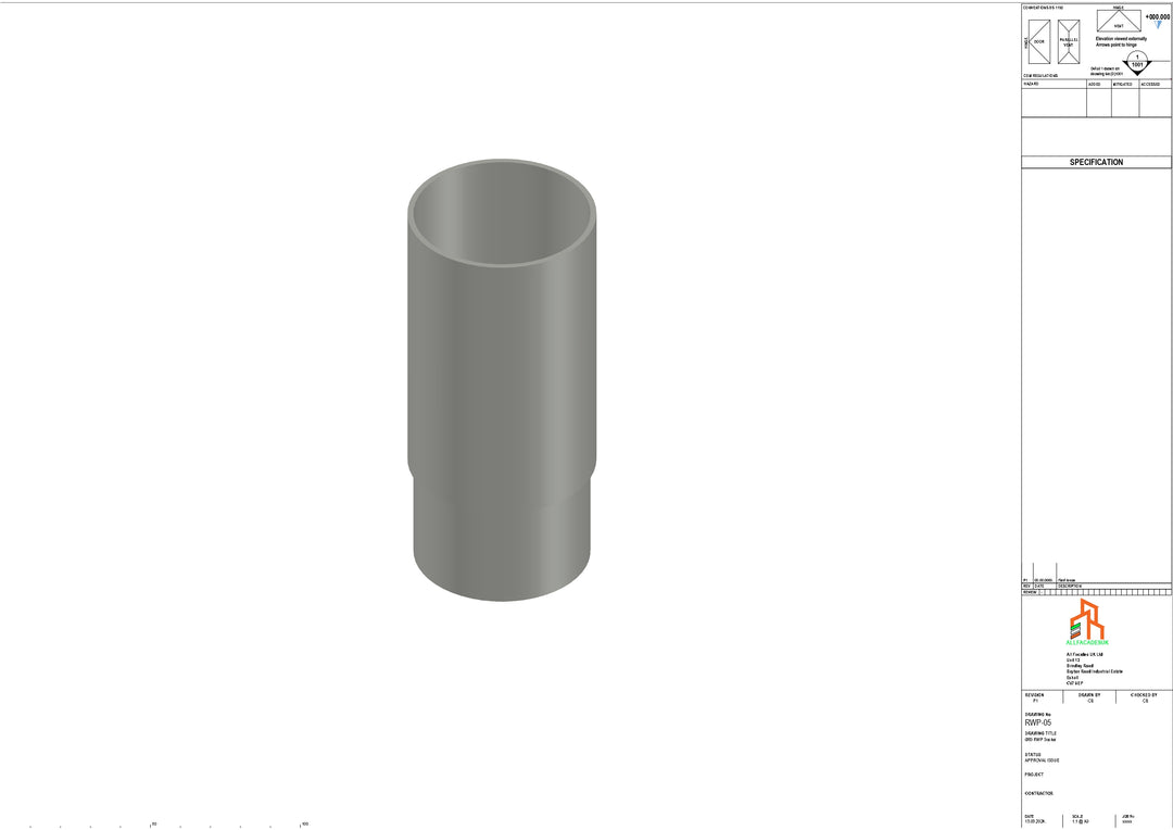 Aluminium Dia Gutter - Type 1 - Socket