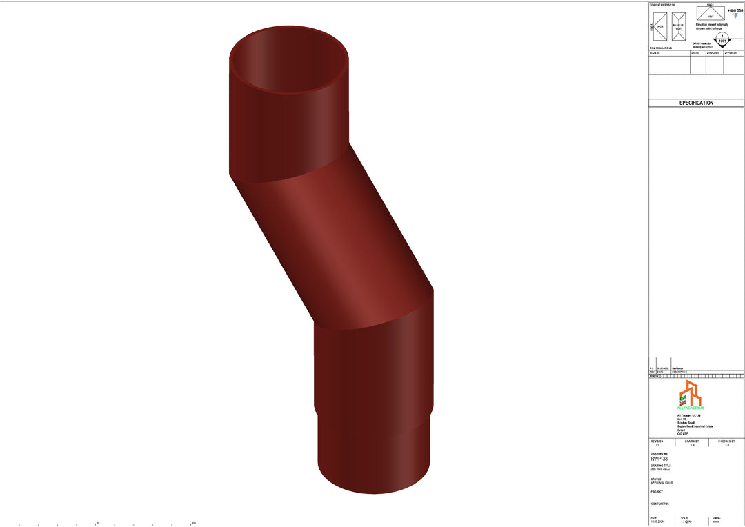 Aluminium Dia Gutter - Type 1 - Branch