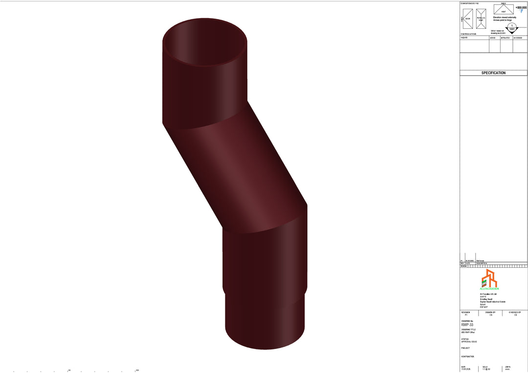 Aluminium Dia Gutter - Type 1 - Branch