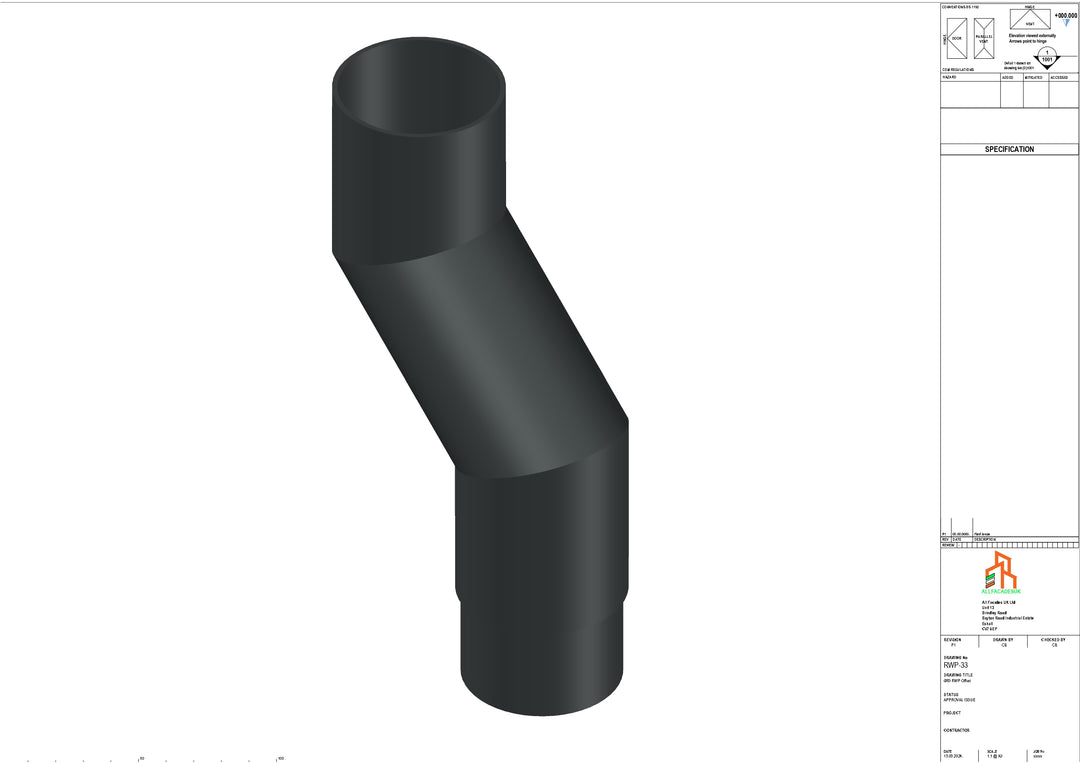 Aluminium Dia Gutter - Type 1 - Branch
