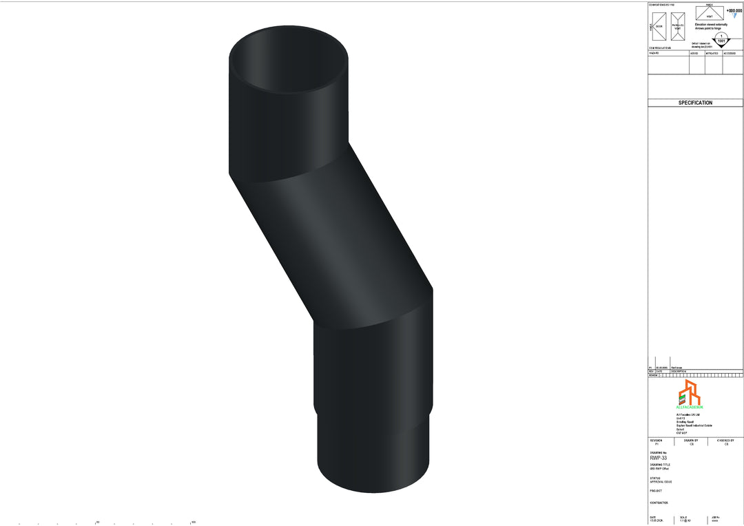 Aluminium Dia Gutter - Type 1 - Branch