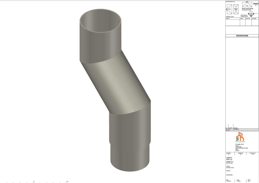 Aluminium Dia Gutter - Type 1 - Branch