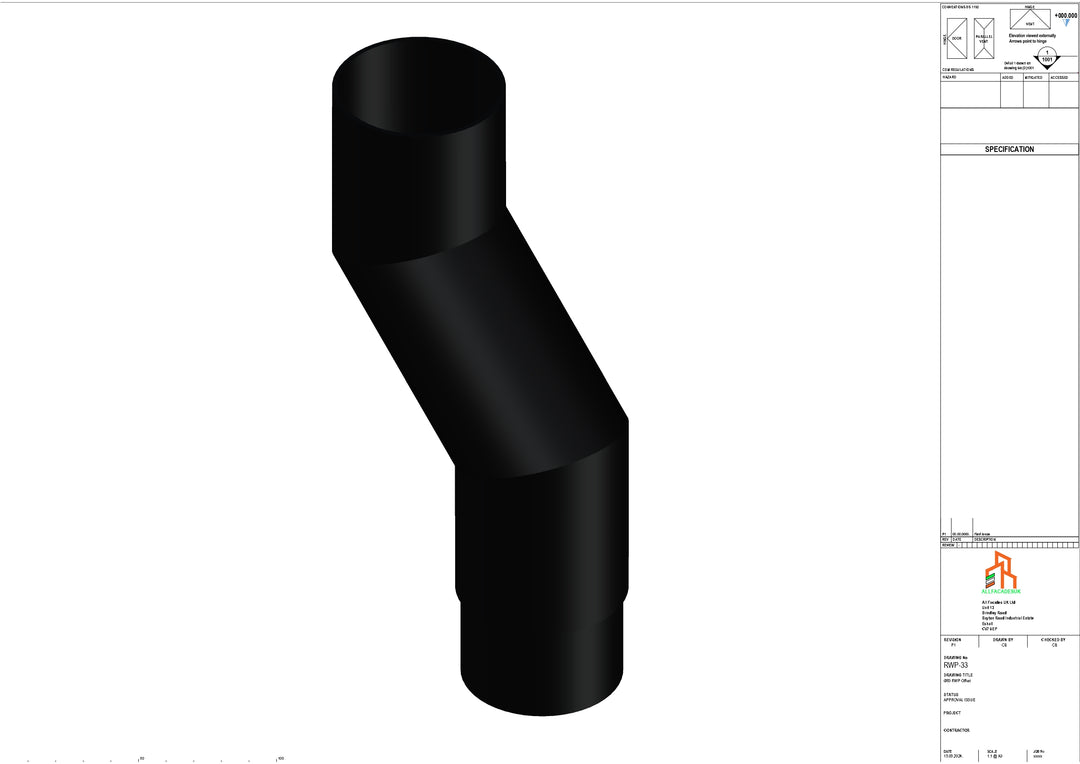 Aluminium Dia Gutter - Type 1 - Branch