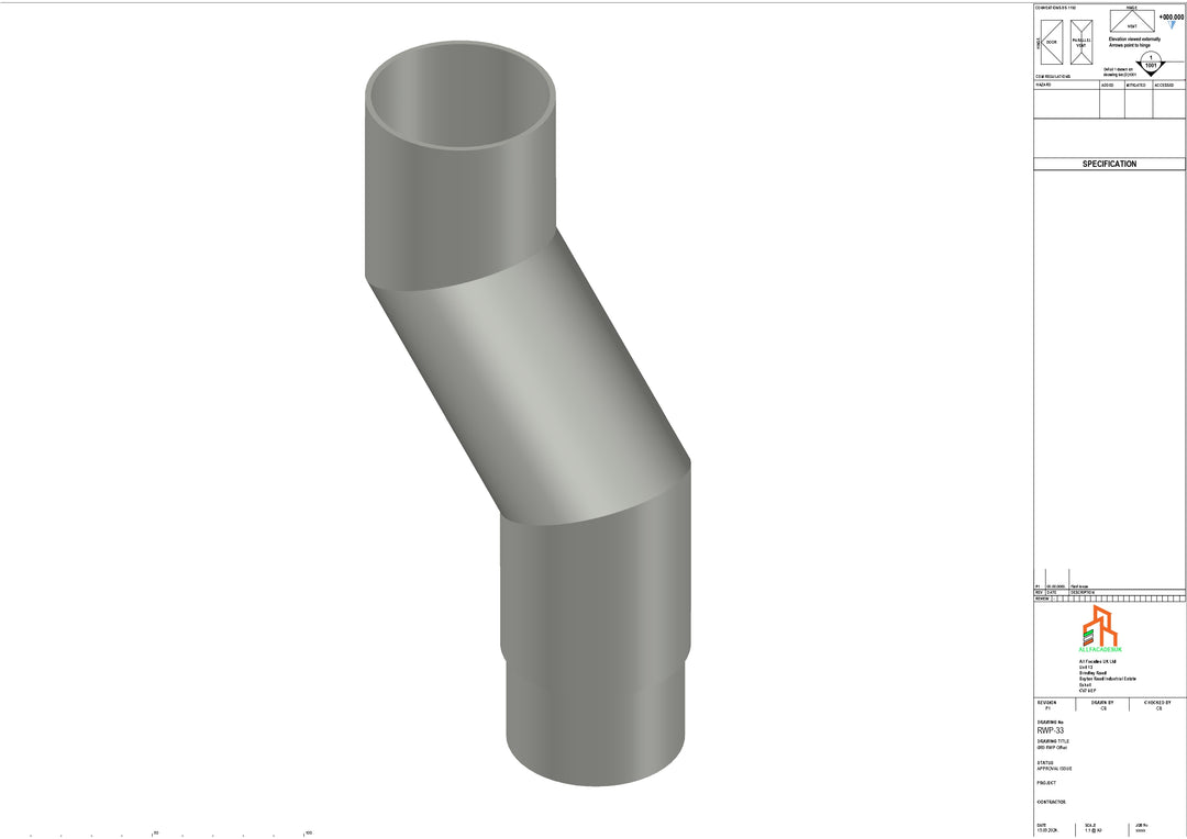 Aluminium Dia Gutter - Type 1 - Branch