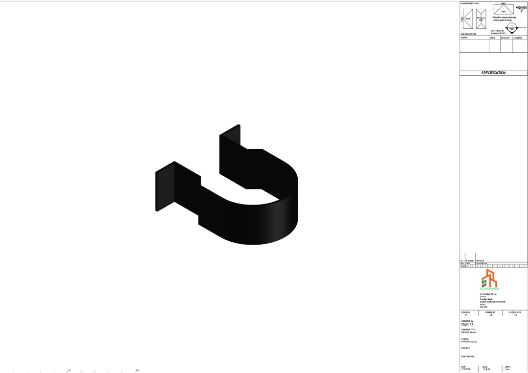 Aluminium Dia Gutter - Type 1 - Bracket