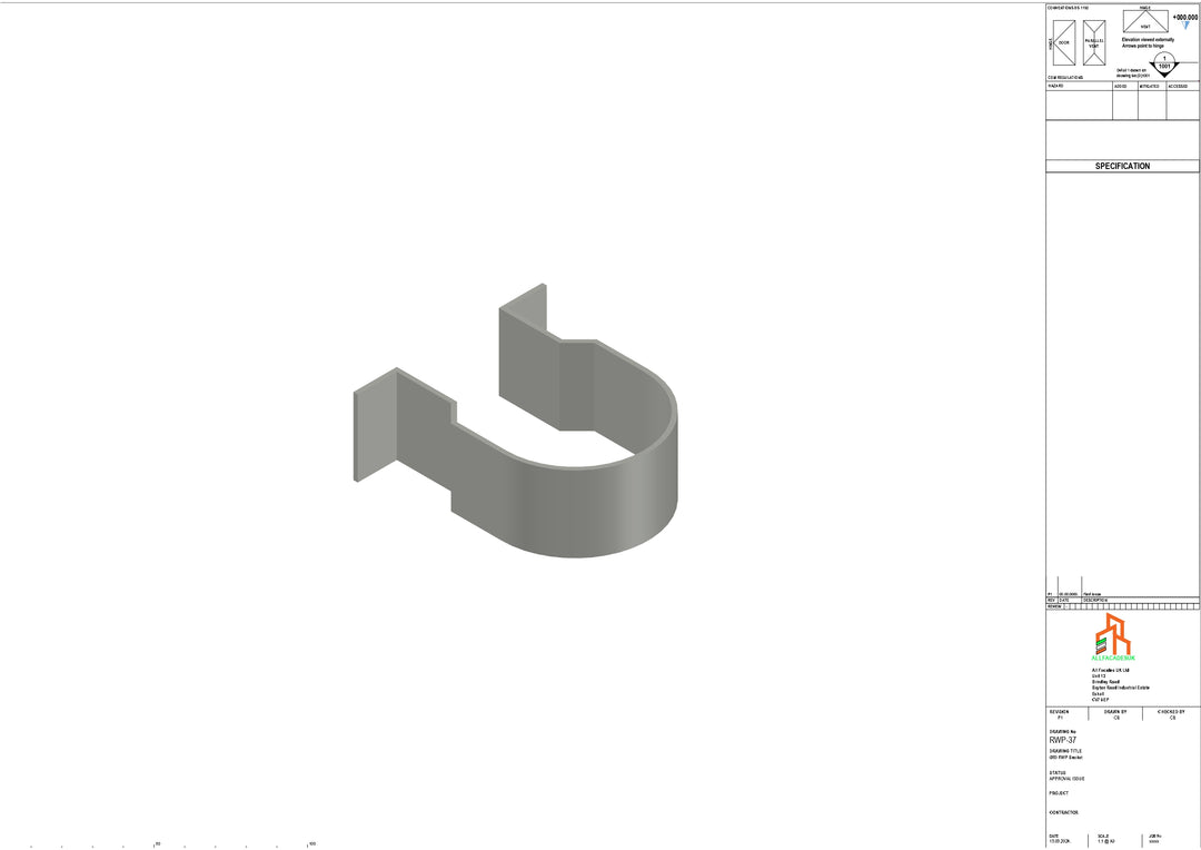 Aluminium Dia Gutter - Type 1 - Bracket