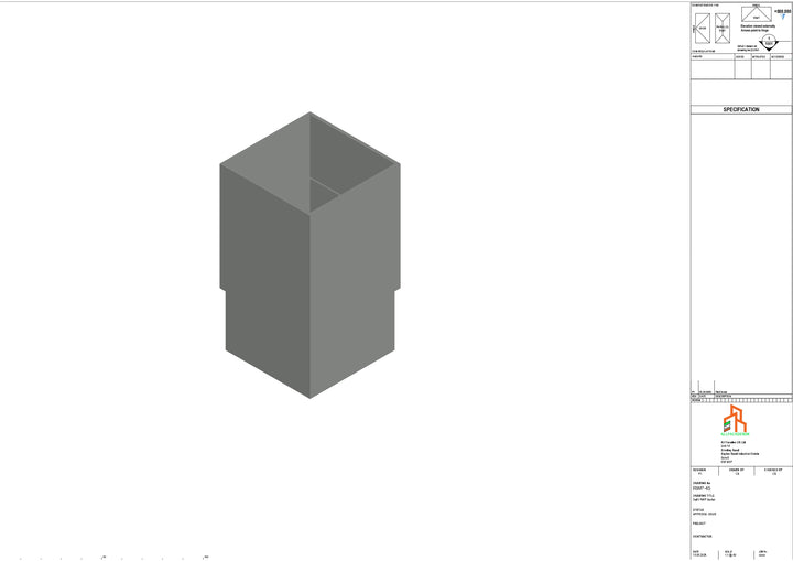 Aluminium Sq Gutter - Type 2 - Socket