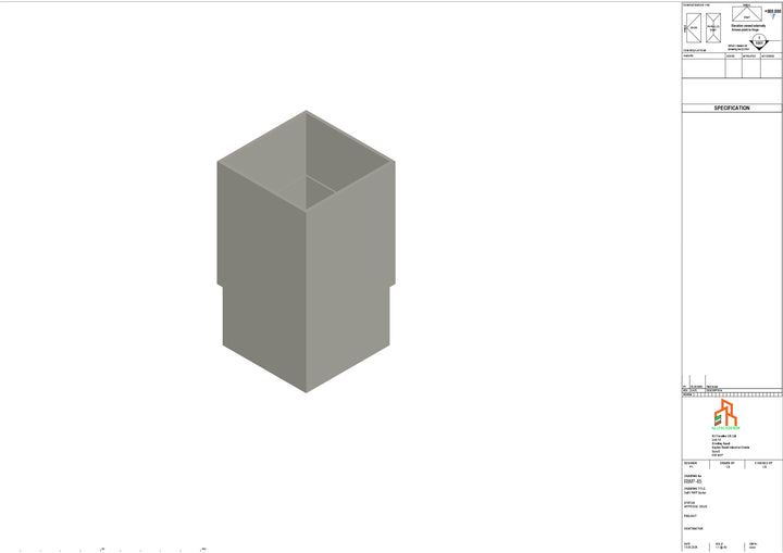 Aluminium Sq Gutter - Type 2 - Socket