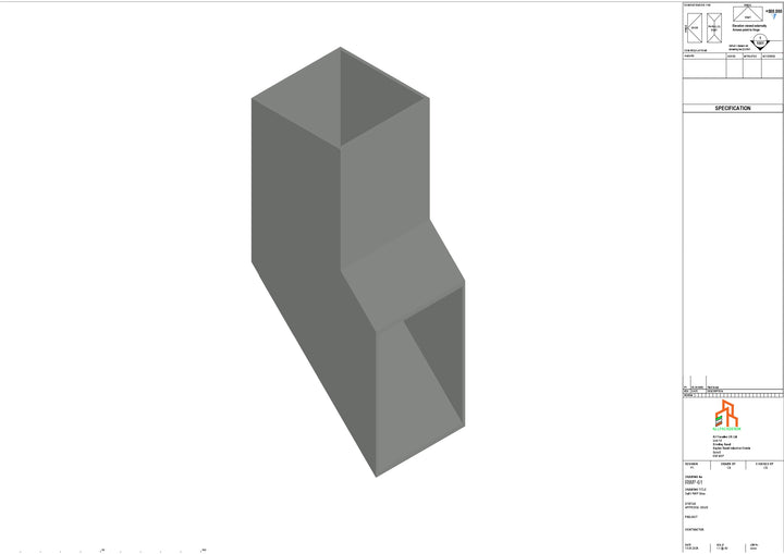 Aluminium Sq Gutter - Type 2 - Shoe
