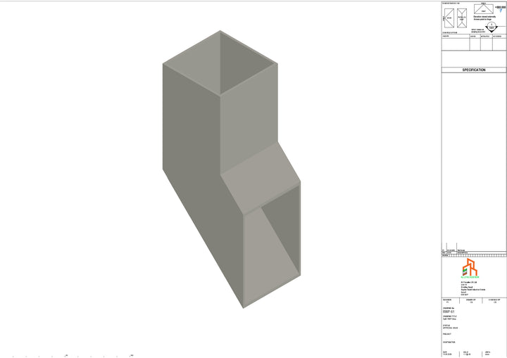 Aluminium Sq Gutter - Type 2 - Shoe