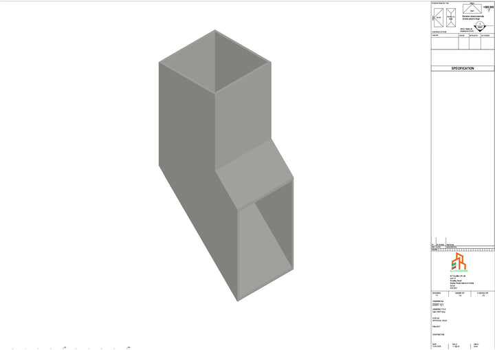 Aluminium Sq Gutter - Type 2 - Shoe