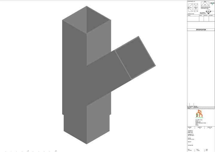 Aluminium Sq Gutter - Type 2 - Branch