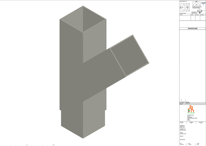 Aluminium Sq Gutter - Type 2 - Branch