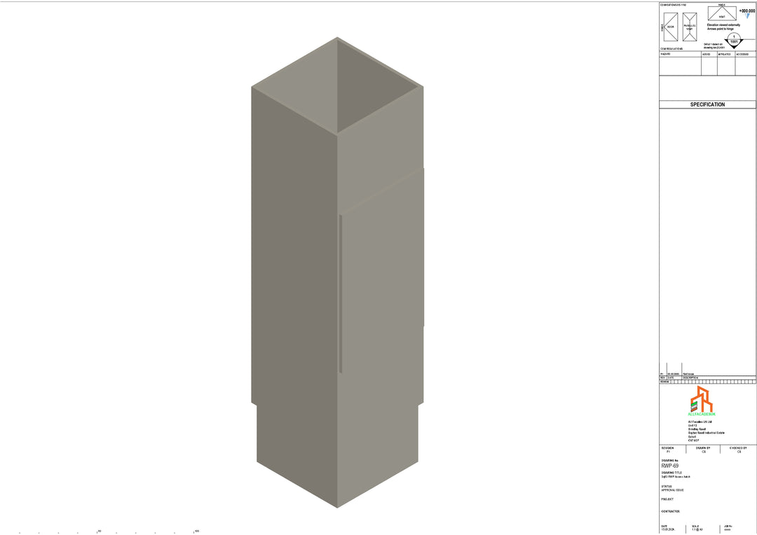 Aluminium Sq Gutter - Type 2 - Inspection