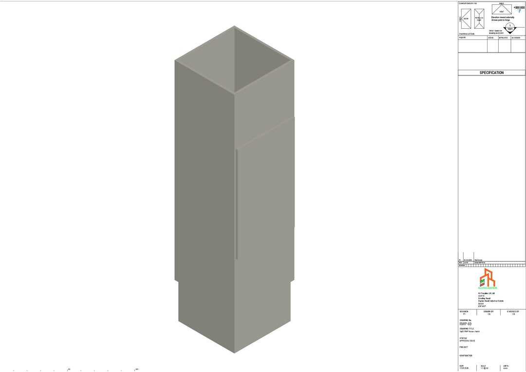 Aluminium Sq Gutter - Type 2 - Inspection