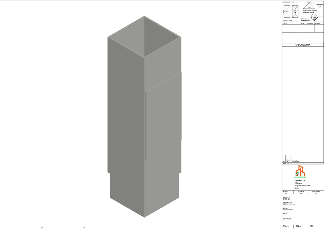 Aluminium Sq Gutter - Type 2 - Inspection