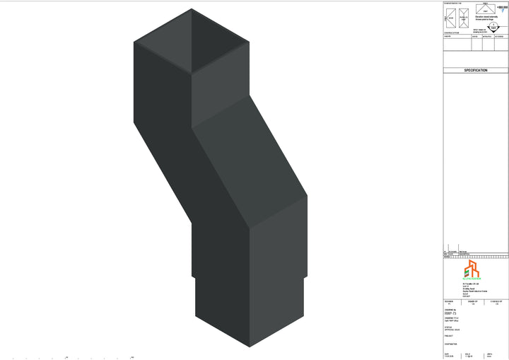 Aluminium Sq Gutter - Type 2 - Branch