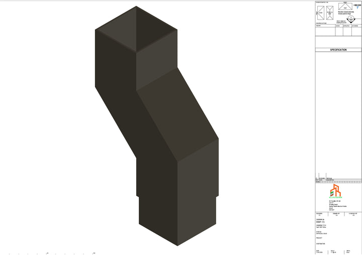 Aluminium Sq Gutter - Type 2 - Branch