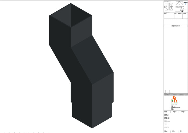 Aluminium Sq Gutter - Type 2 - Branch