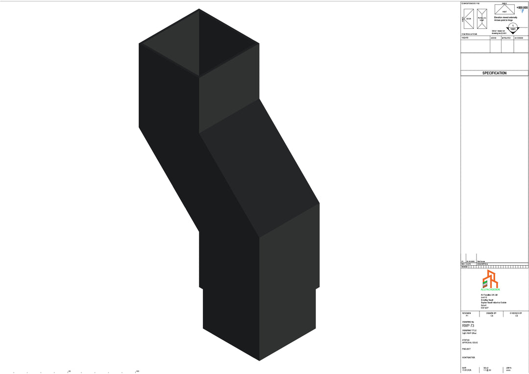 Aluminium Sq Gutter - Type 2 - Branch