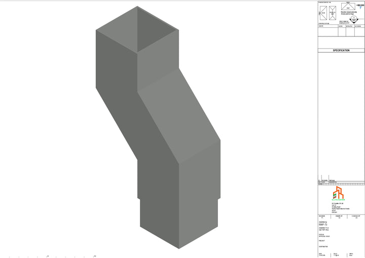Aluminium Sq Gutter - Type 2 - Branch