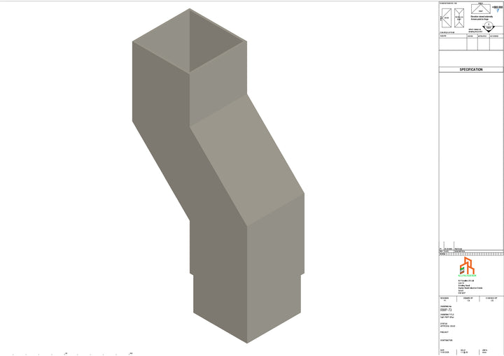 Aluminium Sq Gutter - Type 2 - Branch
