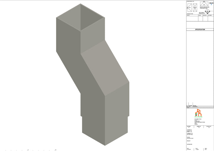 Aluminium Sq Gutter - Type 2 - Branch