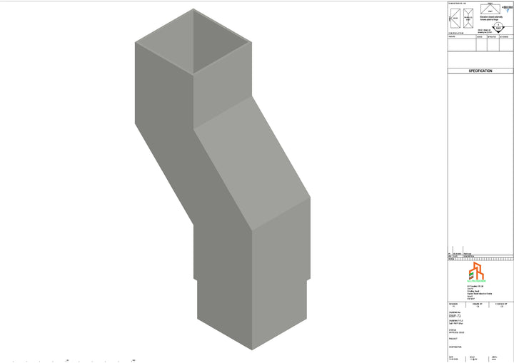 Aluminium Sq Gutter - Type 2 - Branch