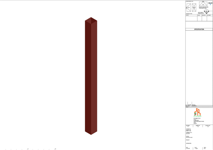 Aluminium Sq Gutter - Type 2 - 3M Length