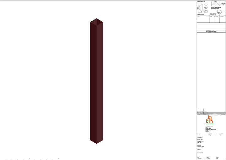 Aluminium Sq Gutter - Type 2 - 3M Length