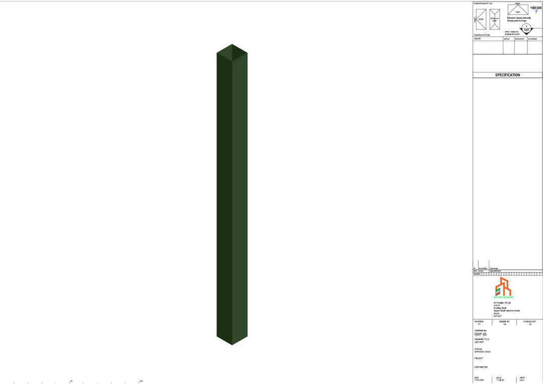 Aluminium Sq Gutter - Type 2 - 3M Length