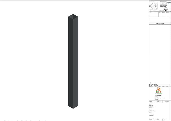 Aluminium Sq Gutter - Type 2 - 3M Length