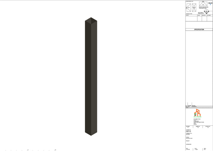 Aluminium Sq Gutter - Type 2 - 3M Length
